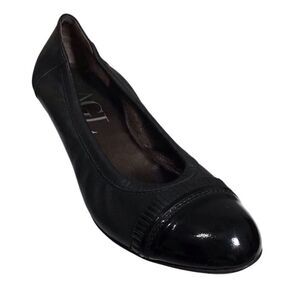 AGL Attillio Giusti Leombruni Black Shoes Patent Leather Cap Toe Size 42 US 12